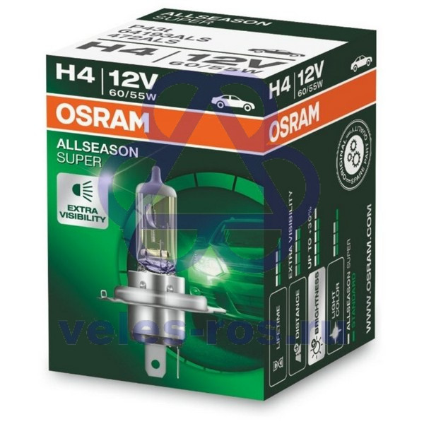 Автомобильная лампа (H4 12В 60/55W Р43t) OSRAM 64193ALS