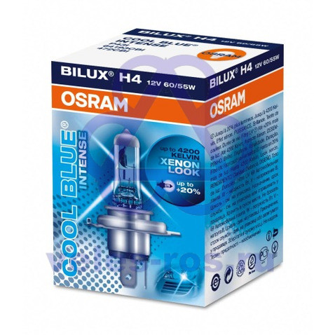 Автомобильная лампа (H4 12В 60/55W Р43t) COOL BLUE OSRAM 64193CBI